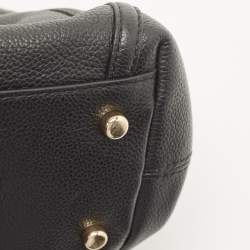 Pre Owned Coach Black Leather Turnlock Edie Shoulder Bag