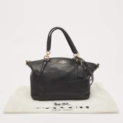 Pre Owned Coach Black Leather Small Kelsey Satchel