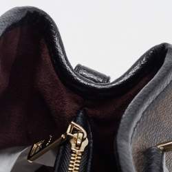Coach Dark Brown/Black Signature Coated Canvas and Leather Margot Satchel