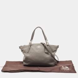 Pre Owned Coach Grey Leather Small Kelsey Satchel