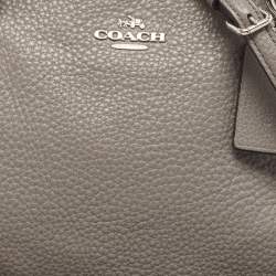 Pre Owned Coach Grey Leather Small Kelsey Satchel
