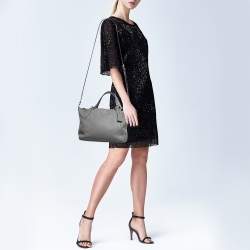 Pre Owned Coach Grey Leather Small Kelsey Satchel