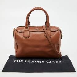 Pre Owned Coach Brown Leather Mini Bennett Satchel