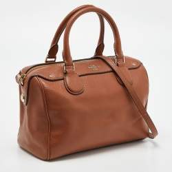 Pre Owned Coach Brown Leather Mini Bennett Satchel