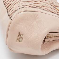 Pre Owned Coach Beige Gathered Leather Madison Madeline Eastwest Satchel