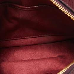Pre Owned Coach Burgundy Quilted Leather Kat Saddle Shoulder Bag
