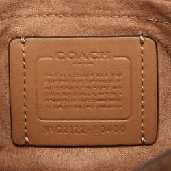 Coach Light Beige Leather and Coated Canvas With Rivets Klare Crossbody Bag