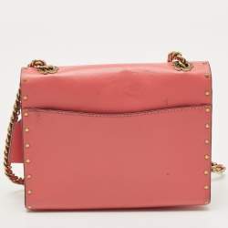 Pre Owned Coach Pink Leather Parker Crossbody Bag