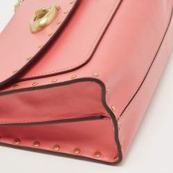 Pre Owned Coach Pink Leather Parker Crossbody Bag