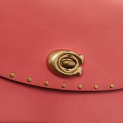 Pre Owned Coach Pink Leather Parker Crossbody Bag