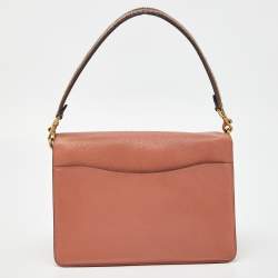 Coach Tricolor Leather,Suede and Watersnake Leather Tabby Top Handle Bag