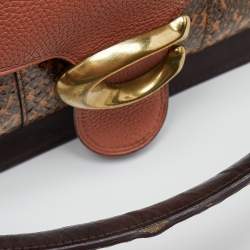 Coach Tricolor Leather,Suede and Watersnake Leather Tabby Top Handle Bag