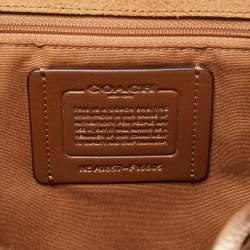 Pre Owned Coach Rose Gold Leather Derby Backpack