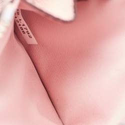 Pre Owned Coach Light Pink Leather Slim ID Zip Card Holder