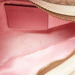Coach Beige Signature Coated Canvas and Leather Heritage Satchel 
