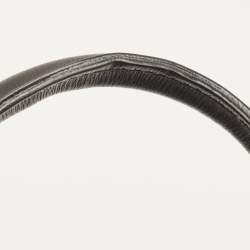 Pre Owned Longchamp Black/Rust Leather Roseau Tote