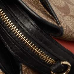 Coach Multicolor Signature Coated Canvas and Leather Mini Lillie Carryall Satchel
