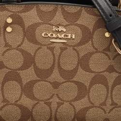 Coach Multicolor Signature Coated Canvas and Leather Mini Lillie Carryall Satchel