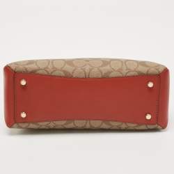 Coach Multicolor Signature Coated Canvas and Leather Mini Lillie Carryall Satchel