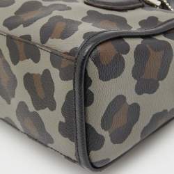 Pre Owned Coach Multicolor Leopard Print Coated Canvas and Leather Baby Bennett Bag