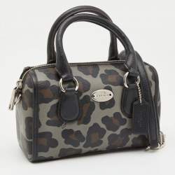 Pre Owned Coach Multicolor Leopard Print Coated Canvas and Leather Baby Bennett Bag