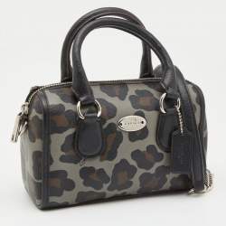 Coach Multicolor Leopard Print Coated Canvas and Leather Baby Bennett Bag