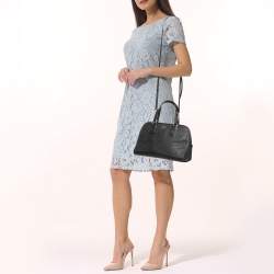 Pre Owned Coach Black Pebbled Leather Nolita Satchel