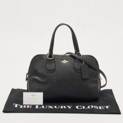 Pre Owned Coach Black Pebbled Leather Nolita Satchel