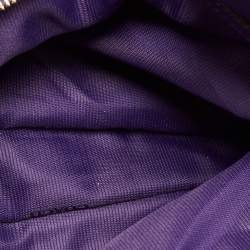 Pre Owned Coach Purple Leather Edie Shoulder Bag