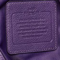 Pre Owned Coach Purple Leather Edie Shoulder Bag