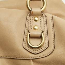 Coach Beige Leather Madison Sabrina Shoulder Bag
