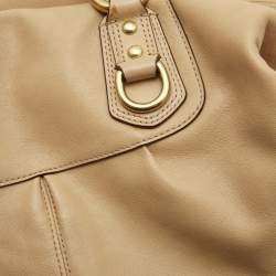 Coach Beige Leather Madison Sabrina Shoulder Bag
