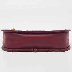 Coach Burgundy Signature Canvas and Leather Swinger 20 Shoulder Bag