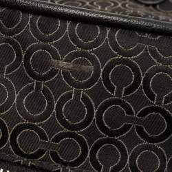 Pre Owned Coach Black Signature Canvas and Leather Madison Phoebe Shoulder Bag