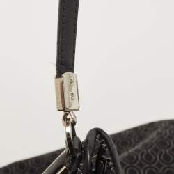 Pre Owned Coach Black Signature Canvas and Leather Madison Phoebe Shoulder Bag