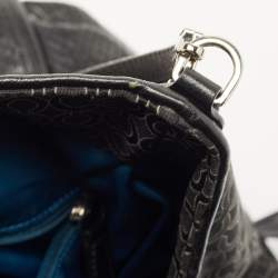 Pre Owned Coach Black Signature Canvas and Leather Madison Phoebe Shoulder Bag