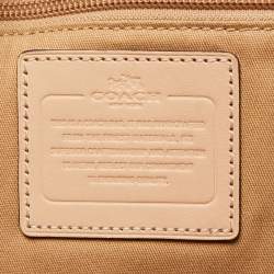 Pre Owned Coach Beige/Brown Leopard Print Coated Canvas City Tote