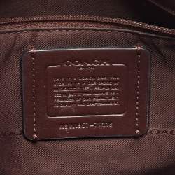 Pre Owned  Coach Black Leather Elise Zip Satchel 