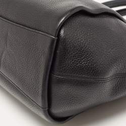 Pre Owned  Coach Black Leather Elise Zip Satchel 