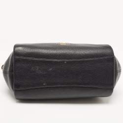 Pre Owned  Coach Black Leather Elise Zip Satchel 