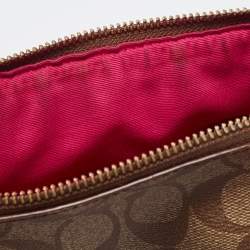 Coach Beige/Pink Signature Coated Canvas and Leather Mini Bennett Satchel
