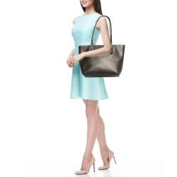 Coach Black Leather City Top Zip Tote