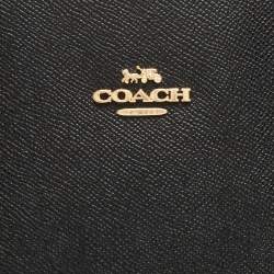 Coach Black Leather City Top Zip Tote