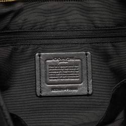 Coach Black Leather City Top Zip Tote