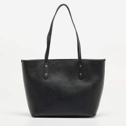 Coach Black Leather City Top Zip Tote