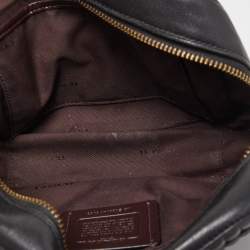 مملوكة مسبقًا Coach Black Quilted Leather Studded Camera Crossbody Bag