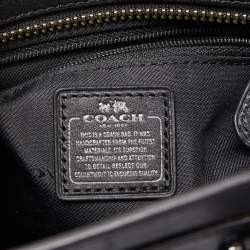 Pre Owned Coach Black Leather Butterfly Embellished Swagger 20 Carryall Top Handle Bag