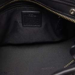Pre Owned Coach Black Leather Butterfly Embellished Swagger 20 Carryall Top Handle Bag