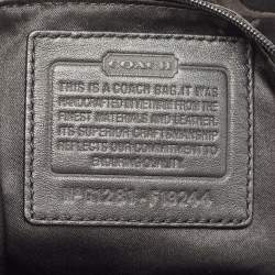 Pre Owned Coach Black Signature Fabric and Leather Ashley Shoulder Bag