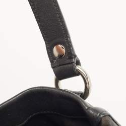 Pre Owned Coach Black Signature Fabric and Leather Ashley Shoulder Bag